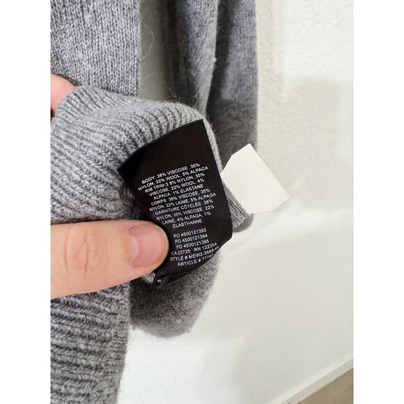 Aritzia Sunday Best Alpaca Blend Longline Button Cardigan Gray Size Small - Picture 5 of 5